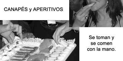 Canapés y aperitivos.