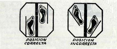 Los pis deben ir en paralelo, aunque pueden darse problemas físicos que lo impidan