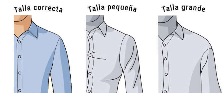 Hombro apropiado para una camisa