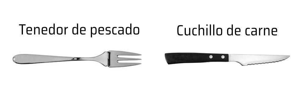 Cubiertos para utilizar en la mesa