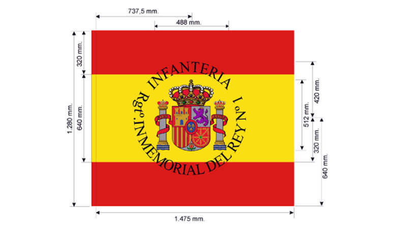 Bandera para unidades de las Fuerzas Armadas