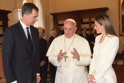 Audiencia papa reyes de España - Biblioteca del Vaticano