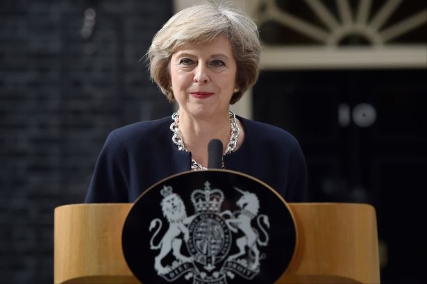 Theresa May en el Nº 10 de Downing Street.