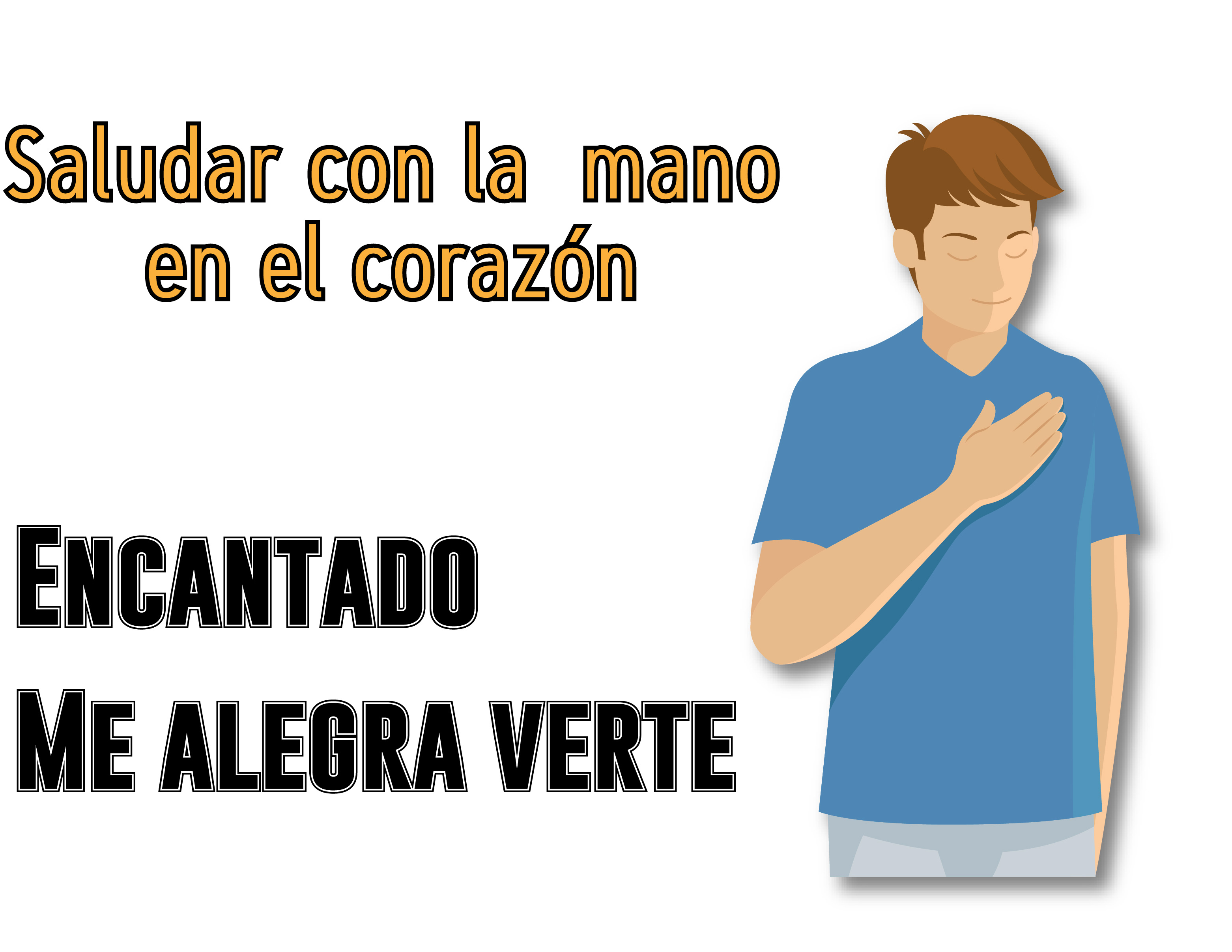 Saludar con la mano en el corazón