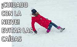 Las caídas en la calles nevadas o heladas