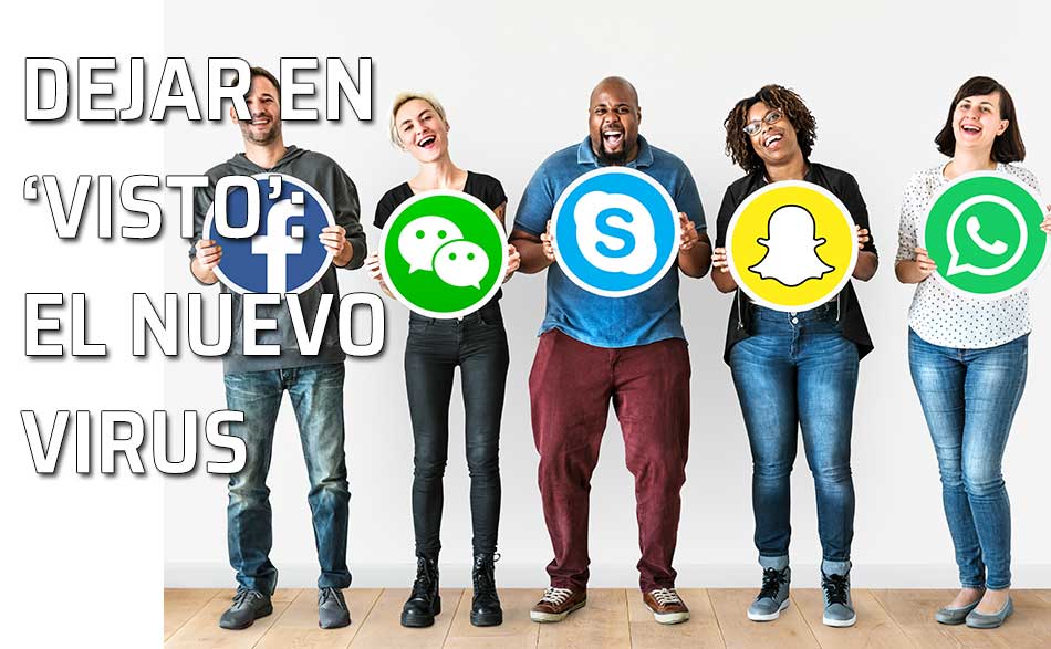 Personas con iconos de redes sociales