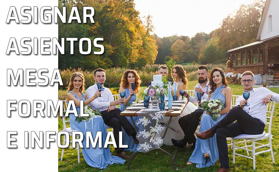 Mesa de invitados a una boda