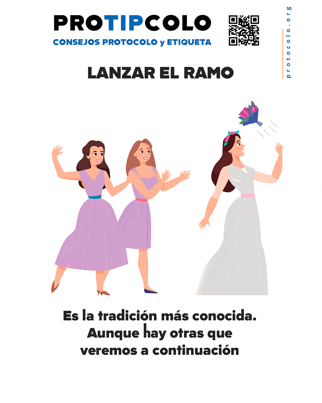 Tradición lanzar el ramo de novia