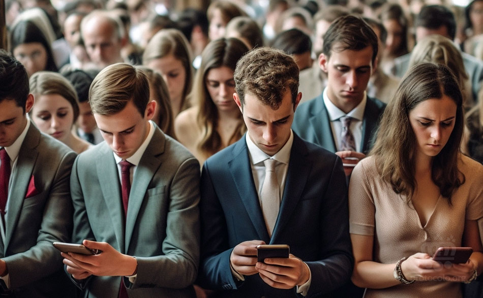 Es un gesto muy poco educado pasarse toda la ceremonia consultando el teléfono celular