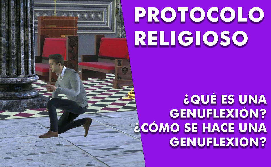 Una genuflexión es un gesto de reverencia y veneración que se realiza principalmente en las religiones cristianas