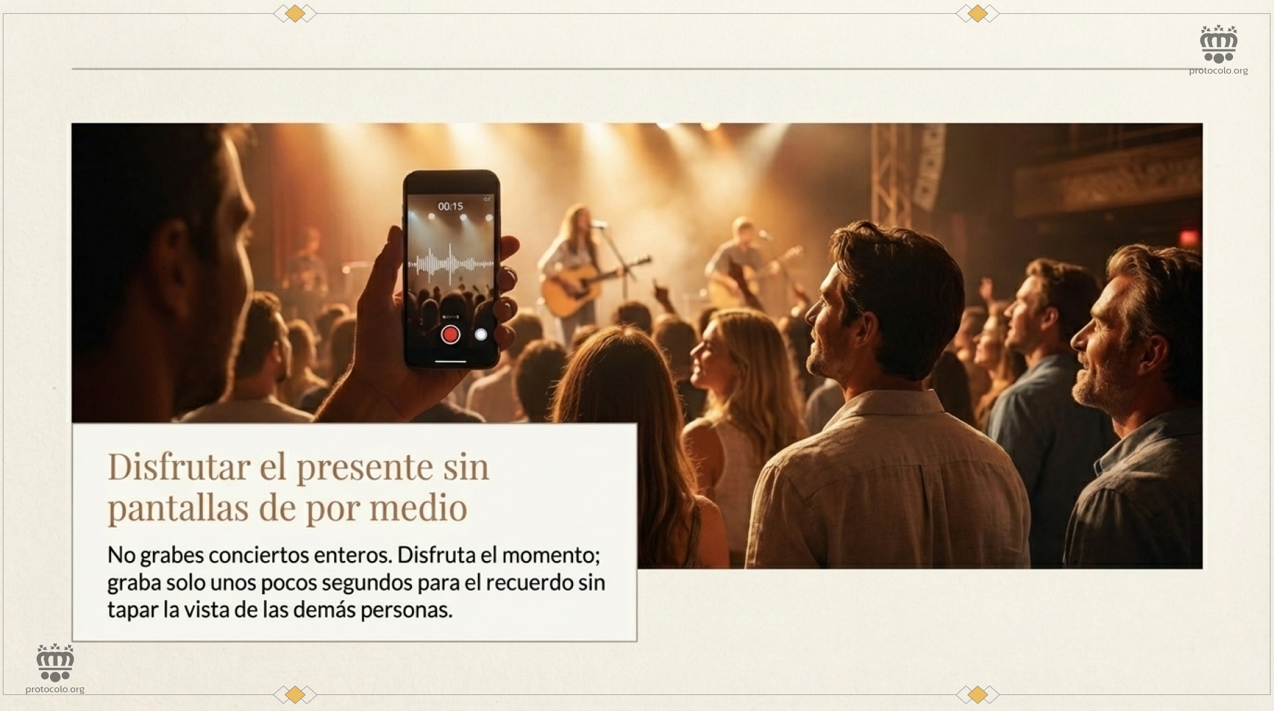 No grabes películas, sino momentos