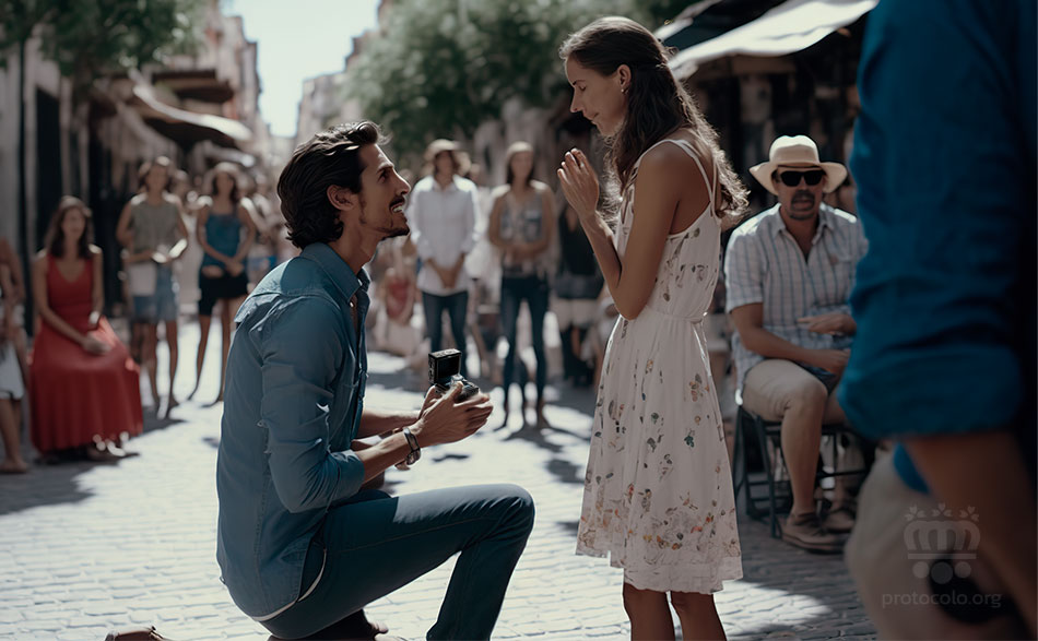 Aunque el principal motivo, en la actualidad, de la petición de mano es el conocimiento mutuo de las familias, hay una tradición que es el intercambio de regalos entre los novios