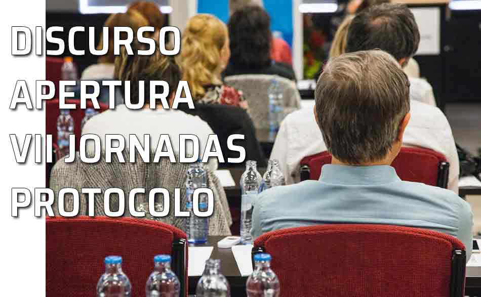 Público escuchando. Discurso apertura VII Jornadas Nacionales Protocolo