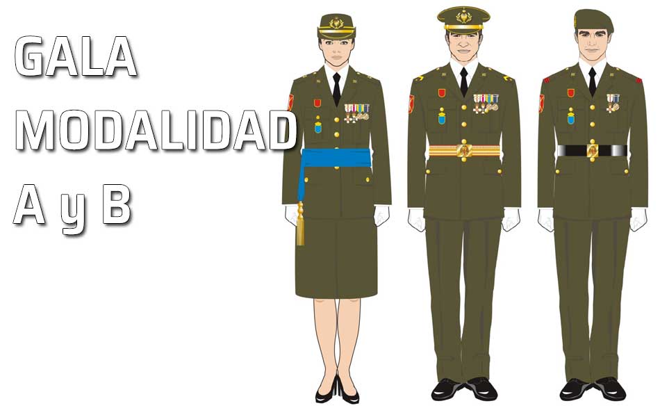 Ejército de Tierra. Uniforma de Gala Modalidad Ay B