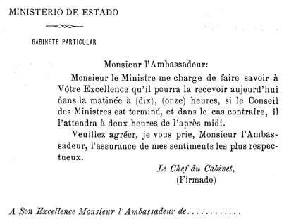 Documento diplomático.