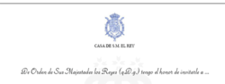 Invitación Casa Real.