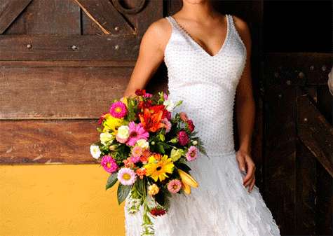 Vestido de novia de Johanna M. Arce.