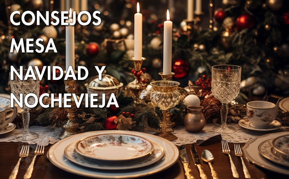 La decoración de las mesas de Navidad y Nochevieja suelen hacerse de forma distinta