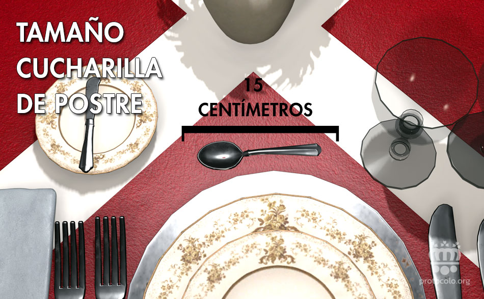 El tamaño de una cucharilla de postre es menor que la cuchara de mesa o sopera