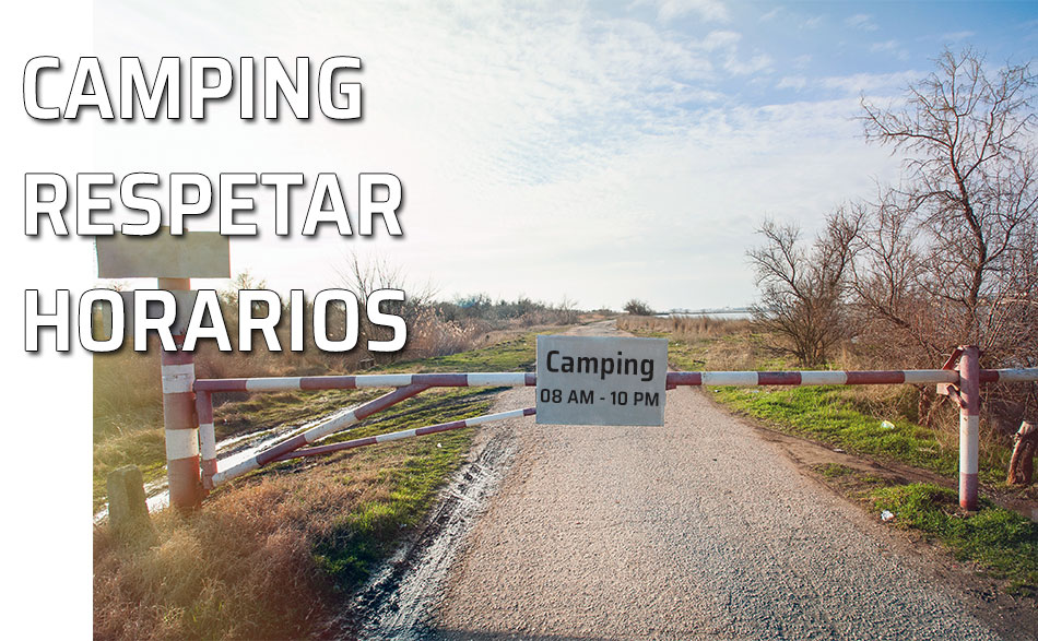 Barrera de entrada a un camping