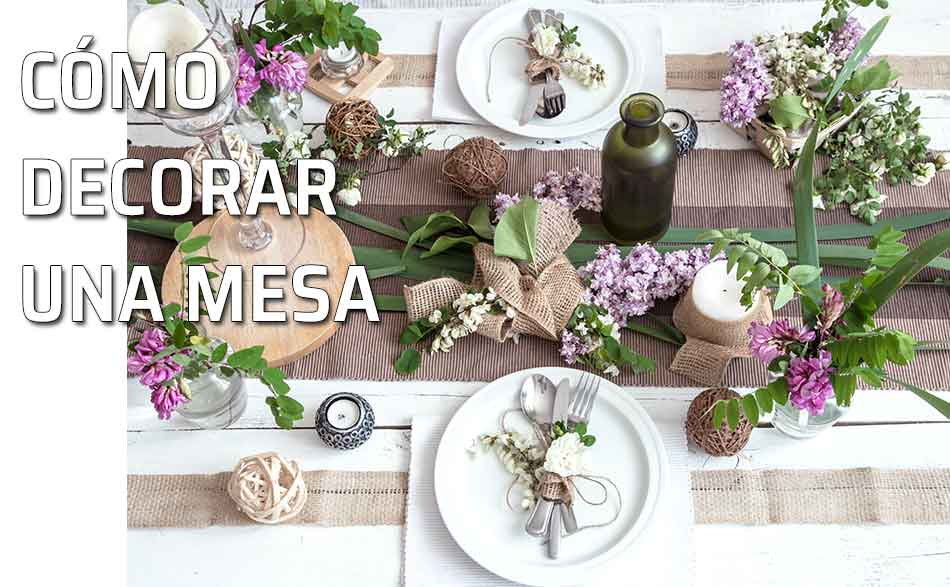 Mesa decorado con motivos florales