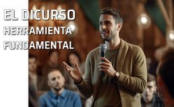 exposición oral sobre un asunto determinado, pronunciado ante un público a fin de convencerlo o conmoverlo