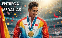 Desarrollo de la ceremonia de entrega de medallas y diplomas olímpicos