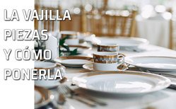 Vajilla elegante puesta en una mesa