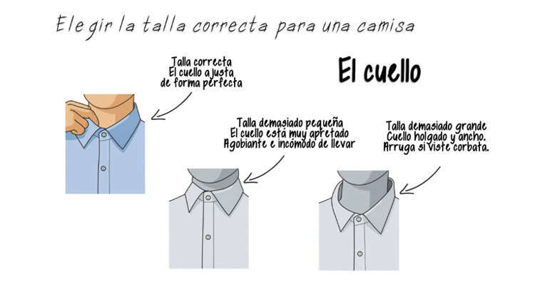 Elegir talla correcta para una camisa