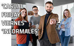 Compañeros de trabajo de una oficina en un viernes informal - Casual Friday