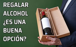 Regalar vino. Elegante caja para regalar una botella de vino