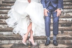 Novios preparados para su boda