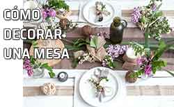 Mesa decorado con motivos florales